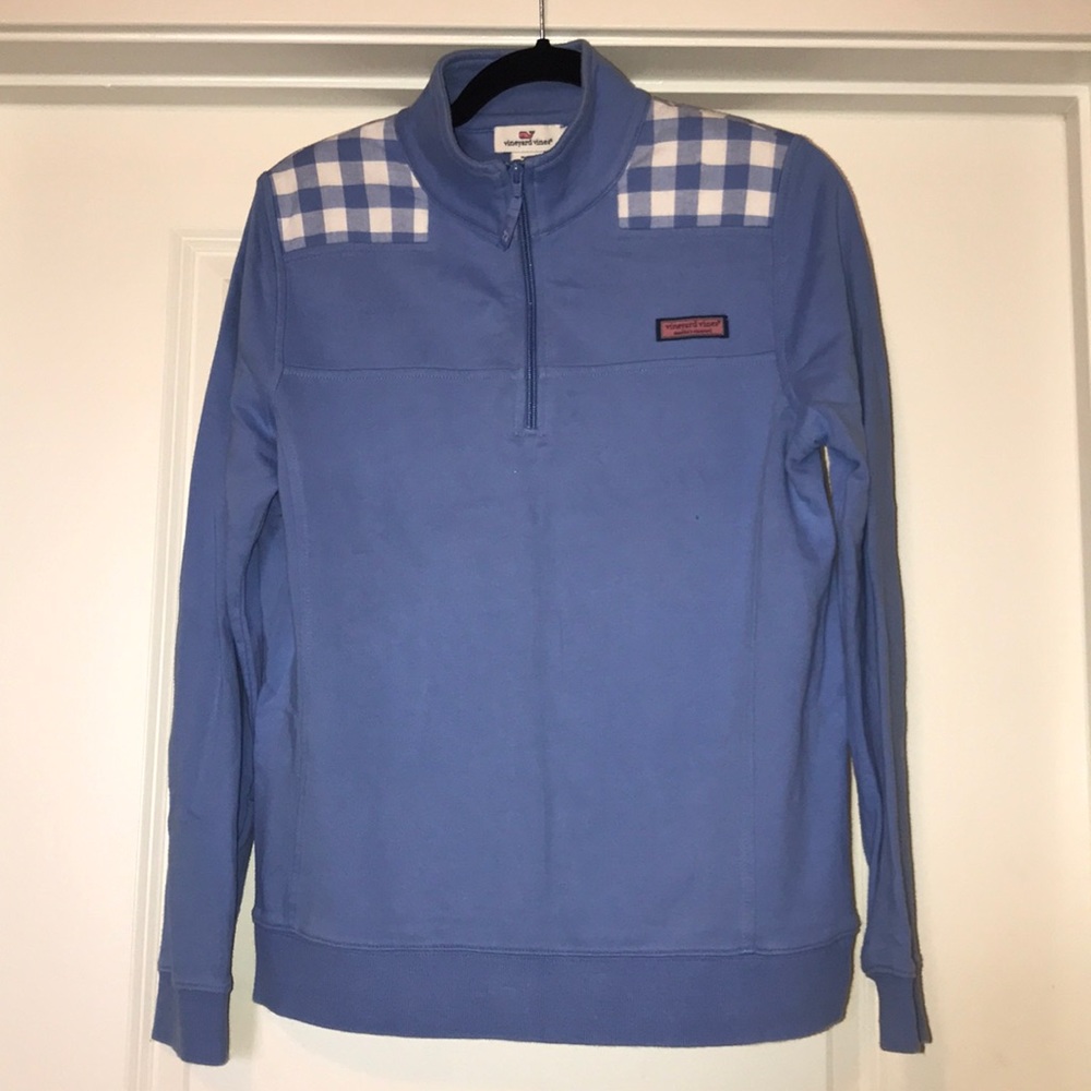 Vineyard Vines Blue and White Checked Shep Shirt